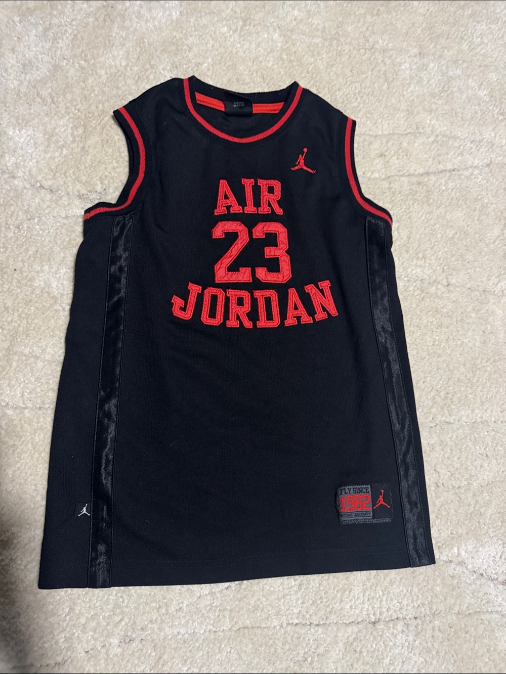 Jordan Black & Red Air 23 Kids Basketball Tank